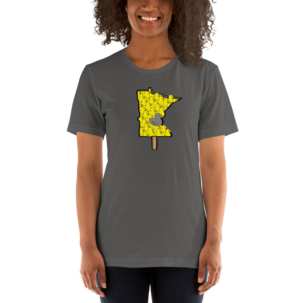 The MN "Duck Duck "Grey" Duck"- MN on a Stick Unisex t-shirt